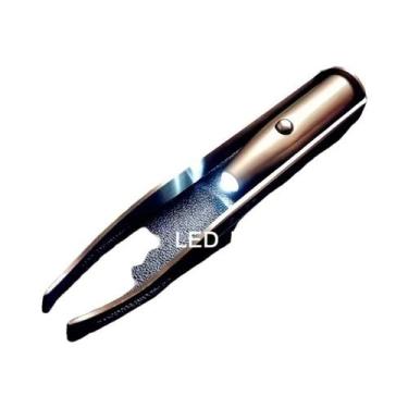 Imagem de Pinça De Sobrancelha Com Luz LED: Design Inteligente Aprimorado Para M
