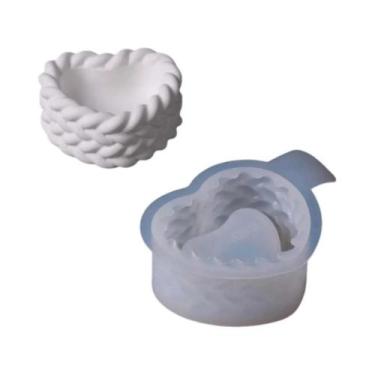 Imagem de Molde De Silicone Para Vaso De Cimento Redondo Em Formato De Coração, 