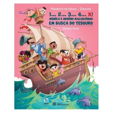 Imagem de 1. 2. 3. 4. x!  mônica e menino maluquinho em busca do tesouro - MELHO