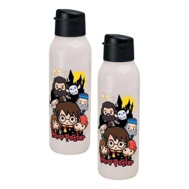 Imagem de Kit 2 Garrafas de Água Tupperware Eco Tupper Redonda Plus Harry Potter
