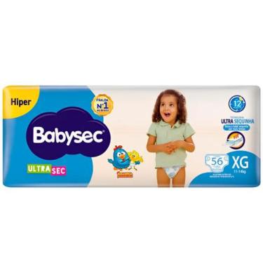 Imagem de Fralda Babysec Ultrasec XG 56 un. Galinha Pintadinha - Absorção Superi