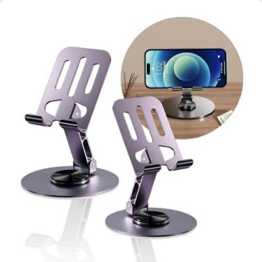 Imagem de Base Metálica Dobrável Articulada 360 Celular Tablet Mesa - VLPECOM