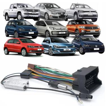 Imagem de Kit Conector Chicote Radio Som Automotivo VW Gol Amarok Jetta Nivus Fo