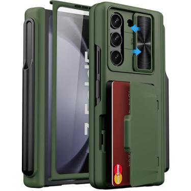 Imagem de Capa tipo Carteira SIXBOX para Samsung Galaxy Z Fold 5 - Verde