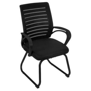 Imagem de Laraz Home Decor, Cadeira Office Escritório Base Fixa Viena, Preto