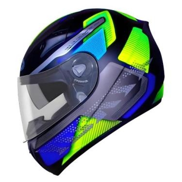 Imagem de Capacete Fechado EBF X Troy Com óculos interno Furious Cor:Preto Com A