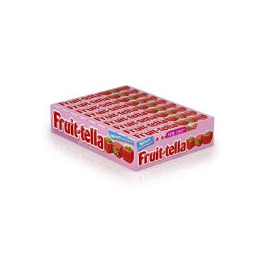 Imagem de Mentos Fruit Tella Bala Mastigável Morango Vitamina C 16un - Fruit-Tel