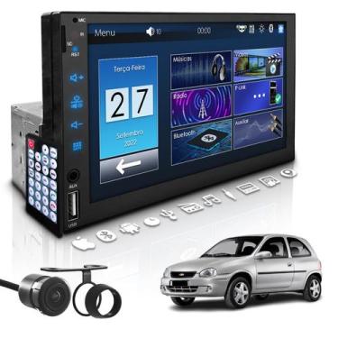 Imagem de Central Multimídia Universal Mp5 Bt 1 Din 7 Espelha Dvd Câm Gm Corsa -