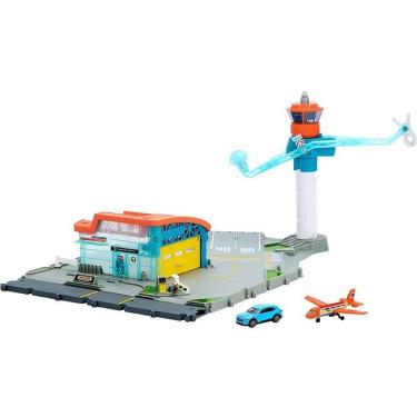 Imagem de Conjunto de Brinquedo de Aeroporto Matchbox com Carro Audi e Avião de Plástico Mattel