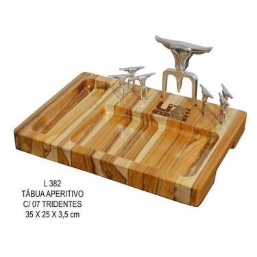Imagem de Tábua Para Aperitivo com 7 Tridentes Lize