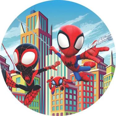 Imagem de Mini Capa Painel Redondo 50cm Festa Decoração Temas Variados Veste Fác