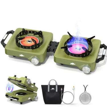 Imagem de Fogão de Camping Rhino Valley com 2 Queimadores a Propano, 30.000 BTU