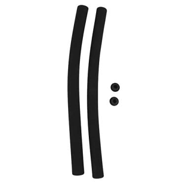 Imagem de Newmind 2 peças de capa de guidão de borboleta para bicicleta, guidão de bicicleta, manípulo, tubo de esponja flexível - preto fosco