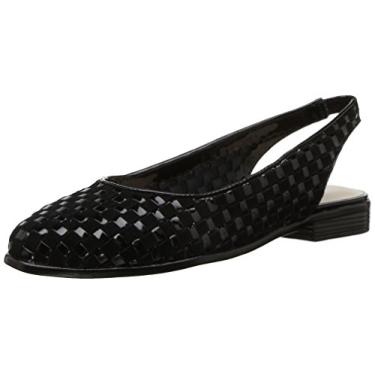 Imagem de Trotters Lucy Sapatilha feminina, Camurça preta/patente, 7.5 2W US