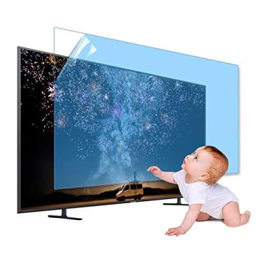 Imagem de XRRX Película protetora de tela de TV de 43 a 65 polegadas, fosca, antirreflexo, para ambientes externos, internos, antiluz azul, à prova de poeira, alivia a tensão ocular e dorme melhor, para LCD, LED, OLED 4K / 1,65 polegadas 1,440 x 809 mm