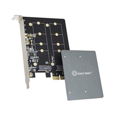 Imagem de IO CREST Conversor M.2 B-Key SATA SSD PCI Express 3.0 x1 placa de expansão dissipador de calor Jmicron JMB582 Chipset SI-PEX40153