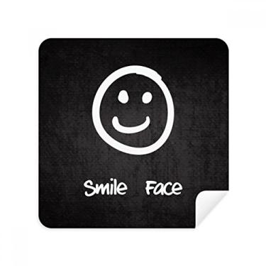 Imagem de SLE White Cute Chat Happy Pattern óculos pano pano limpador de tela tecido camurça pacote com 2