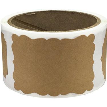 Imagem de Etiquetas de , 100 adesivos personalizados de 5 x 7 cm para etiquetagem DIY (marrom kraft)