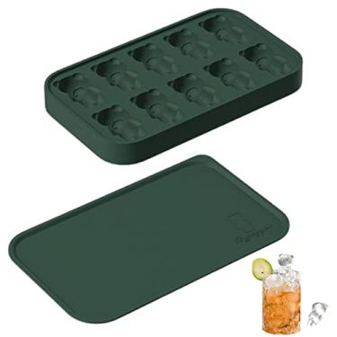 Imagem de Bandeja de com tampa,Bandejas de para freezer - Bandejas de para freezer com caixa, molde de bandeja de cubo de flexível reutilizável com tampa para uísque, coquetéis e Ypeng