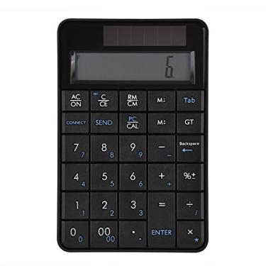 Imagem de Mini teclado numérico, calculadora com tela LCD teclado numérico sem fio 2,4 G dispositivos USB tamanho completo 29 teclas teclado numérico amplamente compatível