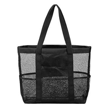 Imagem de Tingpai Saco de banho em malha Saco de toalete pa dormitório universitário Saco essencial pa lavagem portátil Saco de cosméticos de secagem rápida izador de ducha pa dormitórios de banheiro P ia