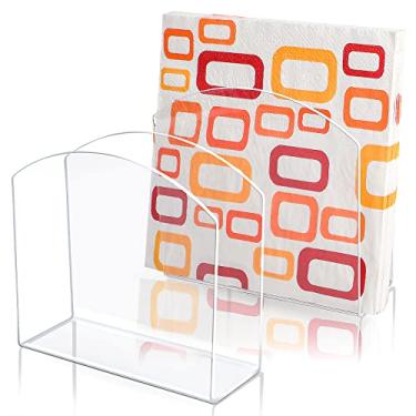 Imagem de Kamehame 2 peças porta-guardanapos de acrílico para mesas dispensador de guardanapo transparente suporte vertical independente para mesa de jantar cozinha restaurante decoração de casa