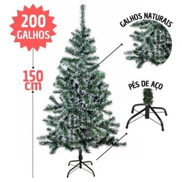 Árvore De Natal Luxo Pinheiro Com Neve Nevada Pinha 90cm