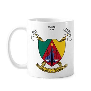 Imagem de Yaounde Caneca com emblema nacional dos Camarões Cerâmica Café Porcelana Utensílios de Mesa