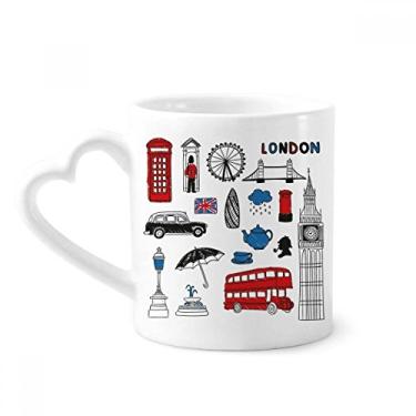 Imagem de London Big Ben Booth Rain Caixa de Correio Caneca Café Cerâmica Copo de Coração de Vidro
