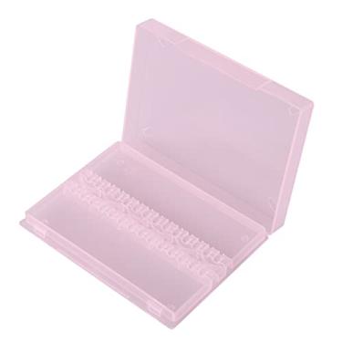 Imagem de Caixa de broca de unha, gerenciador de suporte de broca de unha de 14 furos, caixa de armazenamento de exibição de broca profissional para polimento de arte de unha(pink)