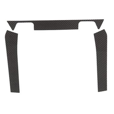 Imagem de Aramox Adesivo de moldura traseira de carga para quadriciclos, 3 peças de acabamento de painel traseiro quadriciclo de fibra de carbono moldura traseira de carga adesivo decalque substituição para Polaris RZR PRO XP 2021-up