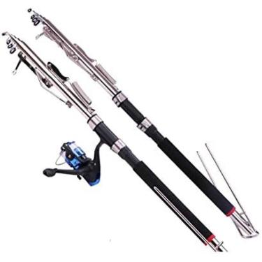 Imagem de Vara De Pesca Automática Vara De Pescar 63 Cm 2,1 M 2,4 M 2,7 M Mar Rio Lago Aço Inoxidável Vara De Pesca Giratória Telescópica,2,4 M,Constructive23