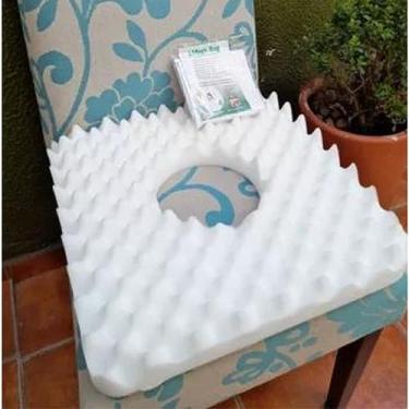 Imagem de Almofada Caixa de Ovo Escaras Hemorroida com Orificio Removivel mais Capa protetor impermeável