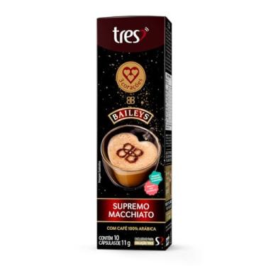 Imagem de 3 Corações Cápsula Supremo Macchiato Baileys TRES - 10 unidades