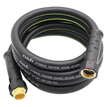 Imagem de EADUTY Mangueira de jardim híbrida com chumbo 1,2 cm X 2,5 m, resistente, leve, flexível com alça giratória e conexões de latão sólido