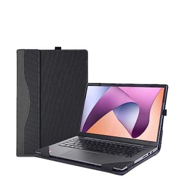 Imagem de Capa para laptop 2023 para notebook Lenovo IdeaPad Flex 5 14ALC7 14IAU7 14IRU8 14ABR8 de 14 polegadas, bolsa protetora de couro PU 2 em 1 com suporte para caneta e orifício de dissipação de calor