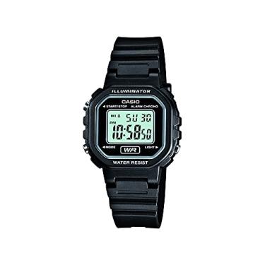 Imagem de Casio Série LA20WH | Relógio digital feminino | Resistente à água | Luz LED | Calendário automático | Exibição de data | Cronômetro de 1/100 SEC | Tempo regular (HR, min, SEC, PM, data, dia) | 5 anos