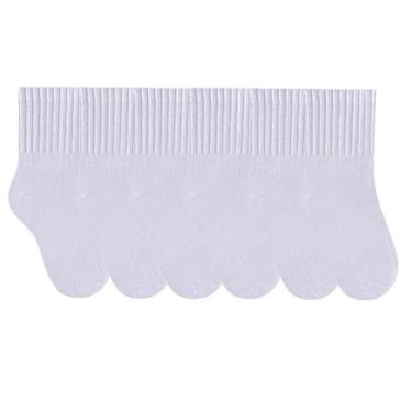Imagem de 6 Pares De Meias Infantil Cano Médio Em Algodão Para Menino E Menina -