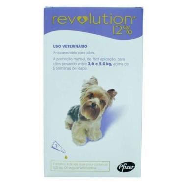 Imagem de Revolution Zoetis 12% 0.25ml para Cães 2,6Kg a 5kg - 1 bisnaga - Zoeti