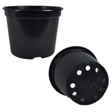 Imagem de Vasos Plasticos rigido plantas e flores Pote 15 Pretos de 1 Litro  Res