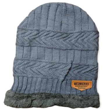 Imagem de Gorro Unissex Forrada de Pelinho Touca Russa - Macvendas , Cinza