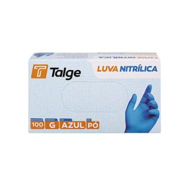 Imagem de Luva nitrilica azul s/pó (100 unid) - talge, GG