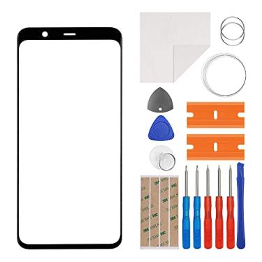 Imagem de E-YIIVIIL Substituição da lente da tela externa de vidro frontal compatível com Google Pixel 4 XL G020P G020 6,3 polegadas com ferramentas (sem tela e digitalizador de toque)