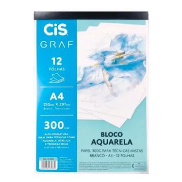 Imagem de Bloco Cis Aquarela A4 300g 12 Folhas