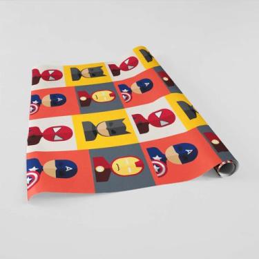 Imagem de Papel de Parede Adesivo Heróis Decoração Quarto Menino Super Homem Cap