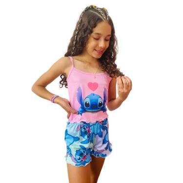 Imagem de Pijama Infantil Stitch Feminino Ondinha Roupa para Dormir - Isysser, 4