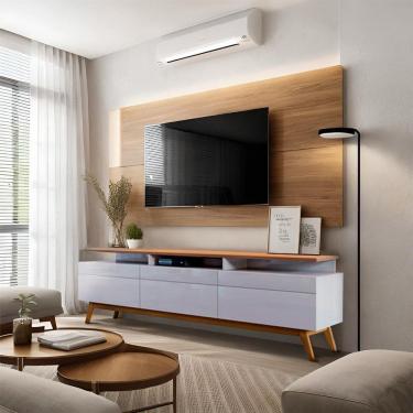 Imagem de Rack Edy Off White e Nature 180 cm