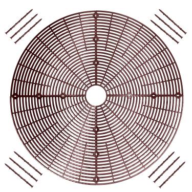 Imagem de Capa para vaso de flor de grânulos de plantas Repelente de gatos Segurança para bebês para proteger animais de estimação de crianças Marrom planta, 20,8" Pacote com 2