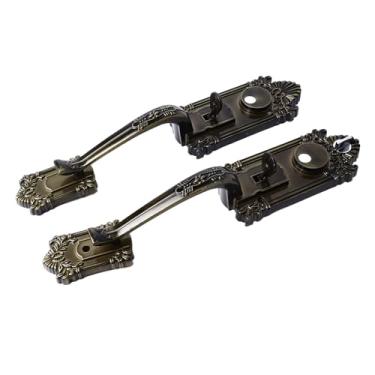 Imagem de Conjunto de Fechadura de Porta de Segurança Vintage - Fechadura de Entrada Em Liga de Alumínio Com Maçaneta de Pressão Com Fechadura Grande Em Forma de