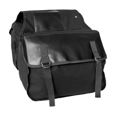 Imagem de rockible Bolsa para bicicleta, bolsa para bagageiro, bolsa de selim, bolsa de bagagem, bolsa de porta-malas, portátil para bicicletas dobráveis, bicicletas de, Preto